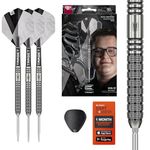 Target Darts Beau Greaves Steel Tip Dart Set, 25G | 90% Tungsten Darts, Pro Grip Dart Shafts & Pro UItra No.2 Flights, Swiss Points Silver & SP Tool Included | Player Edition Professional Dart Set