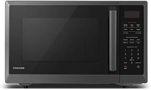 TOSHIBA ML2-EM12EA(BS) Countertop Microwave Oven With Stylish Design As Kitchen Essentials, Smart Sensor, ECO Mode & Mute Function, 1.2 Cu Ft With 12.4" Turntable, 1100W, Black Stainless Steel