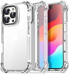 AICase Bounce Case Compatible with iPhone 16 Pro Max Clear, Impact Shockproof [Non-Yellowing] [21.3 FT Military Drop Protection] Anti-Scratch Protective Cell Phone Cover