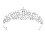 YUXIANLB Crystal Tiaras for Women Girls, Silver Princess Crown Elegant Corwn Royal Queen Bridal Jewelry Rhinestone Headband, Gift Hair Accessories for Wedding Dancing Party