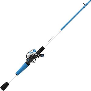 Zebco Roam Baitcast - Combo de carrete y caña de pescar, caña de 2 piezas de 6 pies y 6 pulgadas, control de fundición DynaMag, relación de transmisión 6.1:1, línea de 12 libras