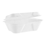 Vegware Biodegradable Sugarcane Clamshell Takeaway Box 7 x 5inch Pack of 50