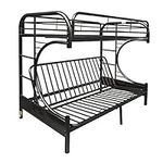 ACME Furniture Eclipse Twin XL Over Queen and Futon Bunk Bed in Black