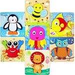 HRWTOYS Wooden Toddler Puzzles Gift