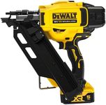 Dewalt DCN930P2 18 Volt Cordless Nailer (90 mm) (for Standard Paper and Wired D-Head Nails, Magazine Angle 30°-34°, 2X 18 Volt / 5 Ah Li-Ion Batteries and Charger, Transport Case)