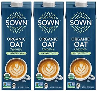 SOWN Organic Oat Creamer Unsweetened - Barista Oat Milk Non Dairy Coffee Creamer - Plant Based, Dairy-Free, Vegan, 0g Added Sugar, Gluten-Free, Non-GMO, Shelf Stable - 32oz (Pack of 3)