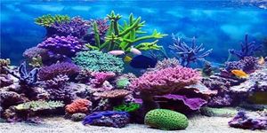 MIRRORANG 180 x 46 cm Durable Vinyl Underwater Theme Aquarium Background Colourful Coral Tropical Fish Underwater World Aquarium Poster Background