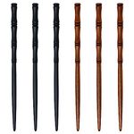 Honbay 6PCS Retro Wooden Hair Sticks Bamboo Shape Hair Chopsticks Handmade Wood Hairpin Decorative Hair Holder for Women Hair Accessories (2 Color)