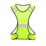 TCCFCCT Reflective Running Vest, High Visibility Running Gear with Large Pocket