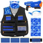Banvih Tactical Vest Kit for Kids Compatible with Nerf – Easter Toys Gifts & Easter Basket Stuffers for Boys Ages 5–12 – Tactical Vest, Big Dart Gun, 30 Foam Darts, Goggles, Wristband & Face Mask