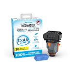 Thermacell Backpacker Mosquito Repeller, Gen 2.0 with 16 Hours of Repellent; 15 Foot (4,5 m) Zone of Mosquito Protection; Long Lasting, Deet Free Bug Spray Alternative, Scent Free