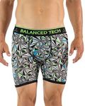 Balanced Tech Men's Active Sport Performance Boxer Briefs - Olive - Large