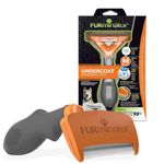 FURminator Undercoat deShedding Tool for Medium Short Hair Dogs 9-23 kg, Orange with grey