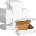 Stockroom Plus 50-Pack White Corrugated Packaging Boxes 9x6x3 - Cardboard Foldable Mailers for Packing, Gift Wrapping, Moving, Mailing, Storage, Small Business Supplies