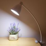 Desk Lamp Clip on Lamp Dimmable Eye-Caring 3 Color Modes 10 Brightness Levels Table Lamp Flexible Gooseneck Lamp Desk Light for Home Office Craft Computer,Video Call,Nightstand Reading 10W White