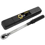 UYECOVE 1/2-Inch Drive Click Torque Wrench, Dual-Direction Click Professional Torque Wrench 10-160FT-LB/13.6-217Nm, Dual Range Scales Graduated in FT.LB and N.M