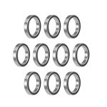 sourcing map 6806-2RS Deep Groove Ball Bearings 30mm Inner Dia 42mm OD 7mm Bore Double Sealed Chrome Steel Z2 10pcs