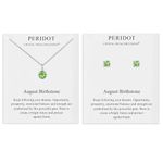 Philip Jones August (Peridot) Birthstone Necklace & Earrings Set Created with Zircondia® Crystals