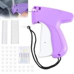 TecoKart® Mini Tag Gun Kit with 1100 Glue Needles & 100 Buckles, Quilt Fixer Tag Price Tag Machine & Tag Gun for Garments(Purple)