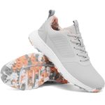 ULTIANT Women Golf Shoes Spikeless Waterproof Golf Sport Sneakers Size5-10, Grey, 7.5