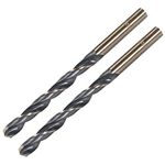 uxcell Straight Shank Twist Drill Bits 7mm High Speed Steel 4341 with 7mm Shank 2 Pcs for Stainless Steel Alloy Metal Plastic Wood