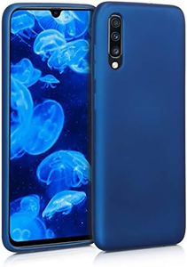 kwmobile Housse Compatible avec Samsung Galaxy A70 Coque - Housse de téléphone Protection Souple en TPU - Bleu métallique