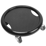 Ab Slider, Core Exercise Disc Abdominal Training Disc with 4 Rollers with Home Gym Office Core Training (Black)