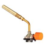 AMAZOR Butane Gas Blow Torch Flamethrower Burner Camping Welding BBQ Tool Brass