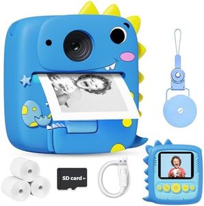 Kids Camera Instant Print for Boys Girls, Christmas Birthday Gifts for 3 4 5 6 7 8 9 Year Old Boys Girls, 1080P Kids Digital Camera Toys for Kids Age 3-9 Blue
