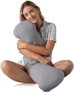 SleepCloud Weighted Body Pillow 6.5lbs - Weighted Pillow for Deeper Sleep - Cooling Body Pillows for Adults - Full Body Pillow for Sleeping - Side Sleeper Body Pillow with Cover