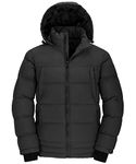 Wantdo Men's Winter Warm Puffer Jacket Water Resistant Outdoor Jacket Casual Cotton Padded Outerwear Coat Military Style Parka Jacket Dark Grey XL