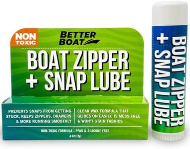 Zipper Wax & Zip Lube Marine Grade Zipper Lubricant Stick Zipper Lubricate with Ease Boat, Canvas, Bimini Snap, Metal Zippers, Jackets, Coolers, Vinyl Panels, Wetsuit & Drysuit No Oil & Graphite Mess