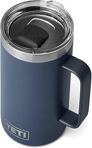 YETI Rambler - Taza de acero inoxidable aislada al vacío con tapa Magslider, color azul marino, 710 ml