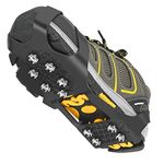 Grectek GT10 Light Ice Snow Grips Cleat Crampons Over Shoe Boot Traction Cleat Slip-on Stretch Footwear (Black, Large)