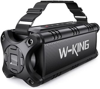 Bluetooth Speaker, W-KING 90W Peak 50W RMS Speakers Wireless Bluetooth 5.0 With Deep Bass,IPX6 Waterproof Loud Bluetooth Speaker 40H Playtime/Two Portable Speakers Pairing/TF Card/EQ/NFC Outdoor Party