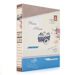 AIOR Slip In Album Traditional 200 Photos For 7 x 5 inch / 13 x 18 cm, Original Photo Albums White Pages, Modern Design Great for Family Photographs, Birthday Gifts for Her Him, Camera