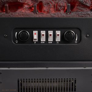 VonHaus Electric Stove Heater – Black Freestanding Fireplace