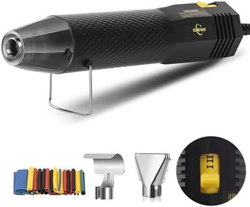 Mini Heat Gun, 350W Dual-Temp 392~662°F Heat Shrink Gun with Reflector Nozzle and Shrinking Tubes for Wire Connectors, Small Hot Air Gun for Embossing Crafts, CUBEWAY