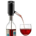 Ivation Electric Wine Aerator and Dispenser | Rechargeable Automatic Wine Pourer with Touch Button Control, Precision Spout, On/Off Aeration, Extension Tube and Micro USB Cable | Just Press to Pour!