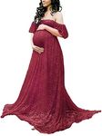 MYZEROING Women's Maxi Gown (_Wine Red_L)