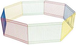 Prevue Pet Products Multi-Color Small Animal Playpen, Enclosed Pet Fence for Small Animals, Expandable Barrier Panels for Indoor or Outdoor Pet Activity,13-Inch