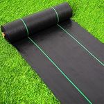 Singhal Premium Garden Weed Control Barrier Sheet Mat 1.20 Meter (4 Feet) x 50 Meter, Landscape Fabric 90 GSM Heavy Duty Weed Block Gardening Mat for Gardens, Agriculture, Outdoor Projects (Black)