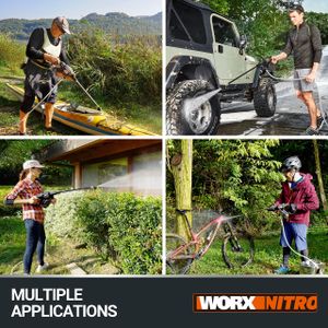WORX Nitro 20V HydroShot Pressure Washer – Portable Cordless Cleaner