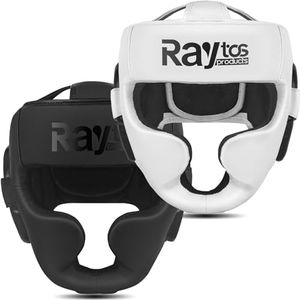Raytos Boxing Headgear for MMA, Muay Thai, Wrestling & Sparring - Professional Training Equipment for Adult Men & Women (White)