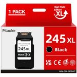 Pitooler 245XL Ink Cartridge Replacement for Canon PG-245/243 Black Fit for Pixma TS3420 TR4520 MX492 MX490 TS3425 MG2525 TS3320 MG2524 TS3400 TS3300 TS3429 MG3022 MG2920 Printer