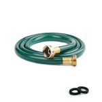 FUNJEE ½" Outdoor Garden Hose for Lawns, Water Hose, Boat Hose, Flexible Durable and Leakproof, Solid Brass GHT Connector (10, Green)