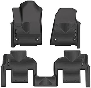 Husky Liners Weatherbeater Series Car Mats | Front 2nd Seat Floor Liners - Black | 99061 | Fits 2022 Jeep Wagoneer w2nd Row Bucket Seats