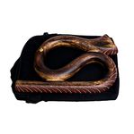 Mienloco S Shape Round Travel Didgeridoo DS3 - Professional Handmade, Dotpoint Handpainting, Includes 100% Polyester Travel Bag, Suar Wood