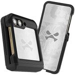 Ghostek ATOMIC slim Galaxy Z Flip5 Case Clear with Black Aluminum Metal Bumper Premium Rugged Heavy Duty Shockproof Protection Phone Covers Designed for 2023 Samsung Galaxy Z Flip 5 (6.7 Inch) (Black)