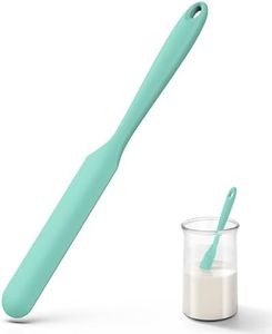 U-Taste Skinny Silicone Jar Spatula: 600ºF Heat-Resistant Food-Grade 10in Long Narrow Sourdough Stirring Stick, Seamless Flexible Peanut Butter Spreader for Scraping Icing Bread Cream, Jam (Aqua Sky)